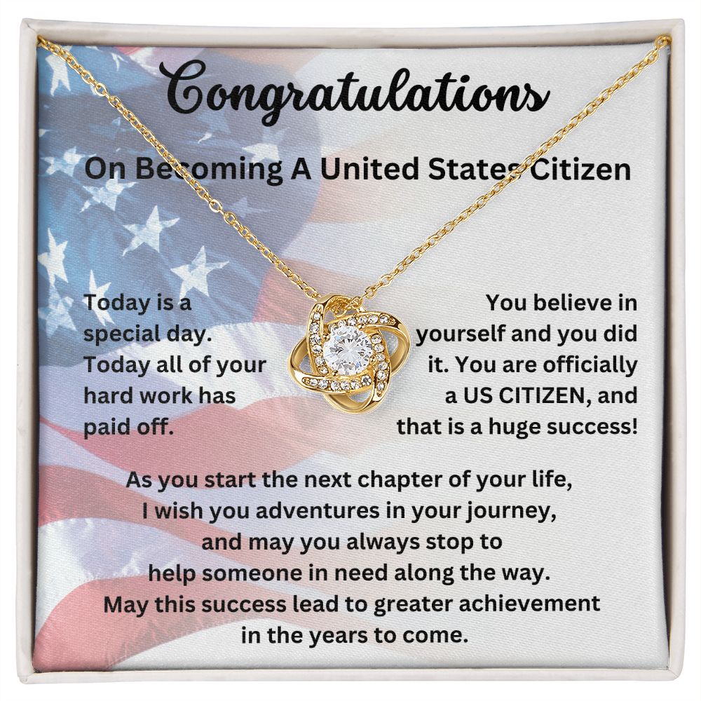 Show Off Your American Pride with Our Unique Citizenship Gifts Necklace - Perfect for Women and New US Citizens