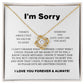 Love Knot, Apology Gift For Her, Forgiveness Gift, I'm Sorry Necklace Gift For Wife/Girlfriend, Gift To Say Your Sorry, Unique Apology Gifts JWSN110630