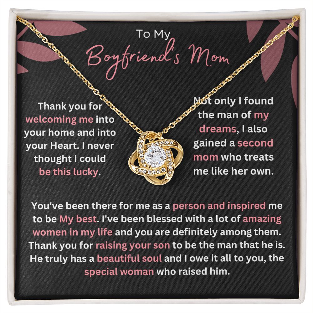 Boyfriend's Mom Necklace - A Thoughtful and Personal Gift for a Special Woman - Boyfriend's Mom Necklace Gift