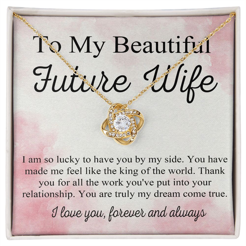To My Future Wife Love Knot Necklace B0B7L747H4
