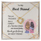 Soul Sisters - Love Knot Necklace To My Best Friend Necklaces for Women with Engraved Messages 200209
