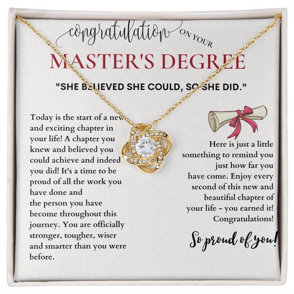 Masters Graduation Gift, Give a Gift That Will Last a Lifetime with a Master's Degree Graduation Necklace, Masters Degree, Masters Degree Gift, Masters Gift, Masters Grad Gift, MBA Graduation Gift SNJW23-040304