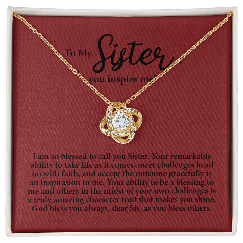 The Love Knot Necklace Sister Gift B09QFPVFDL