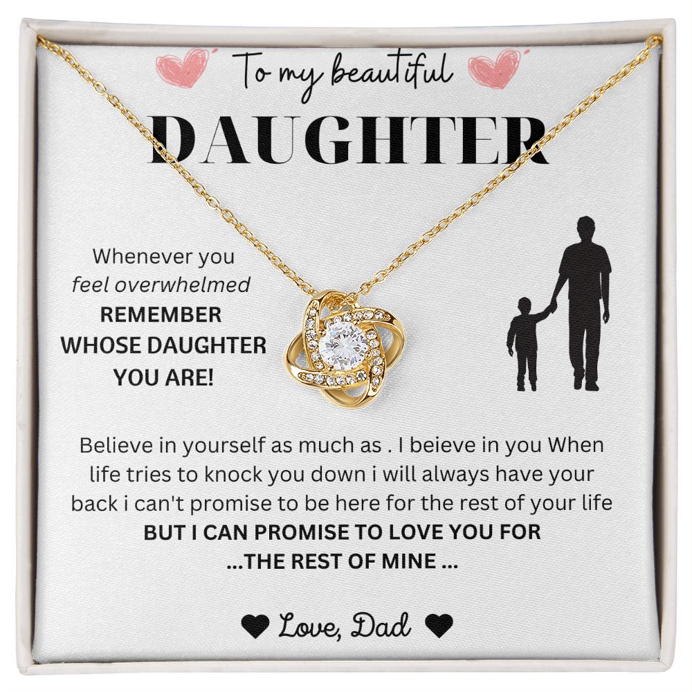 Father Daughter Necklace - "Unconditional Love" Necklace - A Token of Your Endless Love for Your Daughter