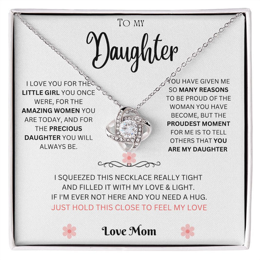 Mother Daughter Necklace with Message Card - Meaningful Gift for Daughter from Mom - Mother Daughter Necklace
