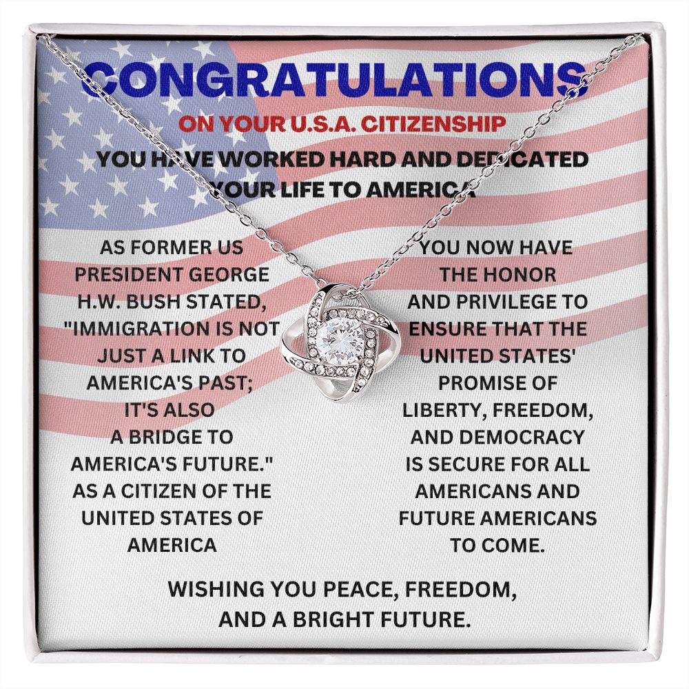 Celebrate Your New Citizenship with Our Elegant US Citizenship Gifts Necklace - Meaning for Any Occasion