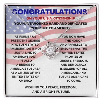 Celebrate Your New Citizenship with Our Elegant US Citizenship Gifts Necklace - Meaning for Any Occasion