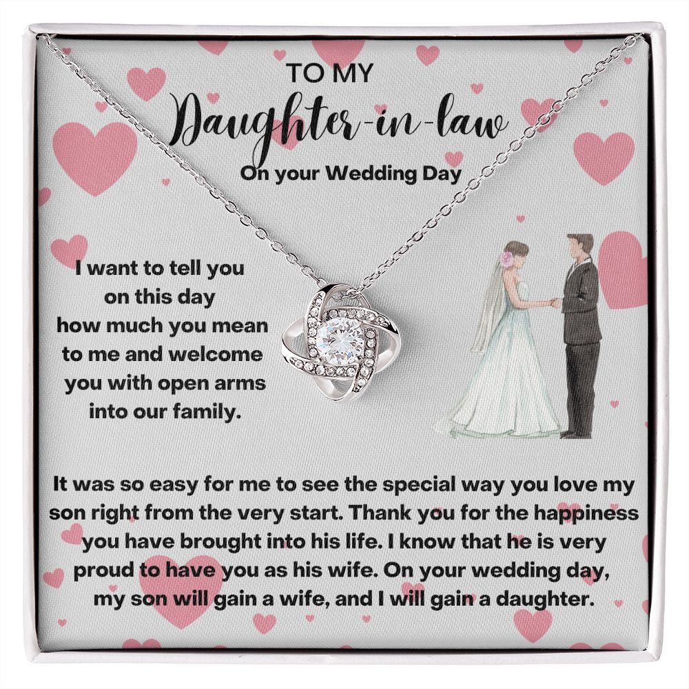 Beautiful Necklace for Daughter-in-Law with Special Message - Show Your Love and Appreciation - Daughter-in-Law Necklace with Message Card