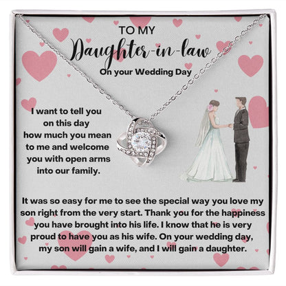 Beautiful Necklace for Daughter-in-Law with Special Message - Show Your Love and Appreciation - Daughter-in-Law Necklace with Message Card