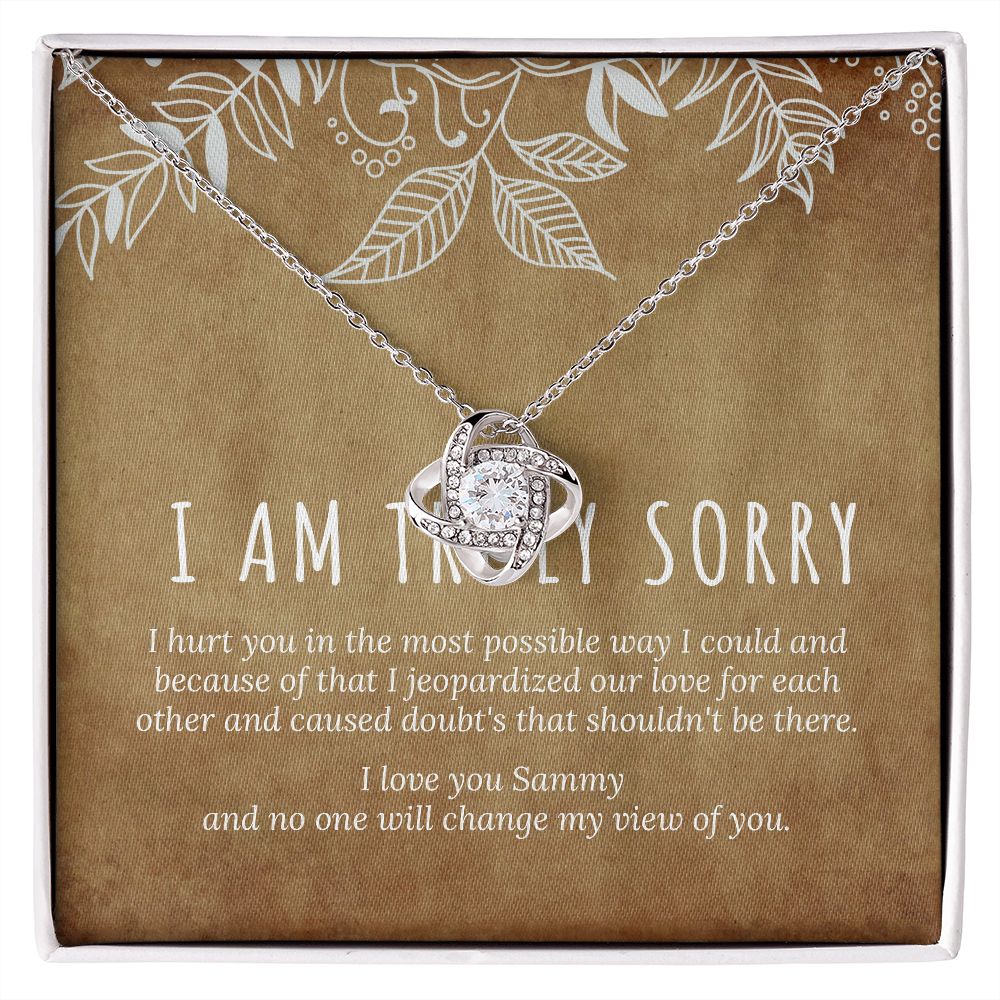 I'm Sorry Gift, Sorry Card, Apology Necklace, Sorry Gift Wife, Sorry Gift Girlfriend, Sorry Gift Friend, Forgive me Jewelry, Sorry Partner