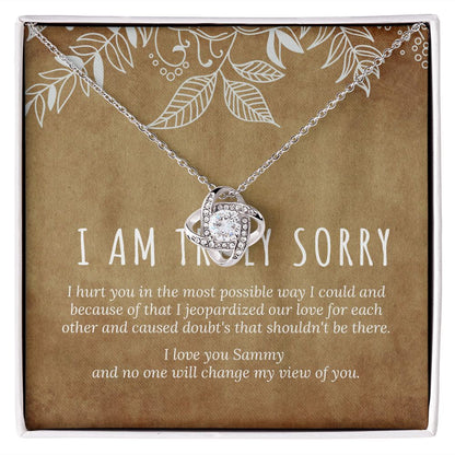 I'm Sorry Gift, Sorry Card, Apology Necklace, Sorry Gift Wife, Sorry Gift Girlfriend, Sorry Gift Friend, Forgive me Jewelry, Sorry Partner