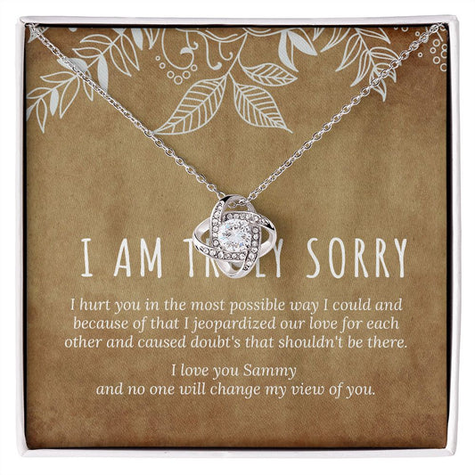 I'm Sorry Gift, Sorry Card, Apology Necklace, Sorry Gift Wife, Sorry Gift Girlfriend, Sorry Gift Friend, Forgive me Jewelry, Sorry Partner
