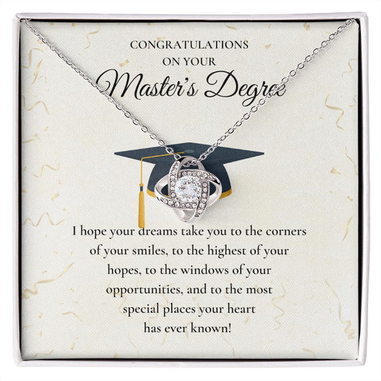Thoughtful Master's Degree Graduation Gifts, how Your Pride with a Personalized Master's Graduation Gift, Master's Degree Graduation Gift Necklace, Masters Graduation Gift SNJW23-040302