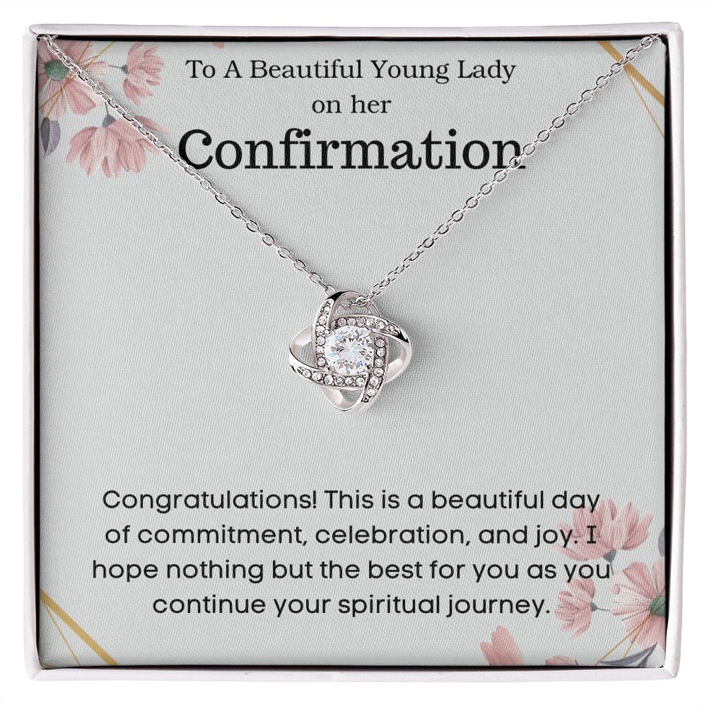 The Meaningful Confirmation Gifts for Your Loved Ones, Confirmation Gifts for Girls, Personalized Gifts for Her, Love Knot, Confirmation Necklace SNJW23-280206
