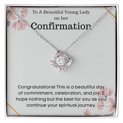 The Meaningful Confirmation Gifts for Your Loved Ones, Confirmation Gifts for Girls, Personalized Gifts for Her, Love Knot, Confirmation Necklace SNJW23-280206