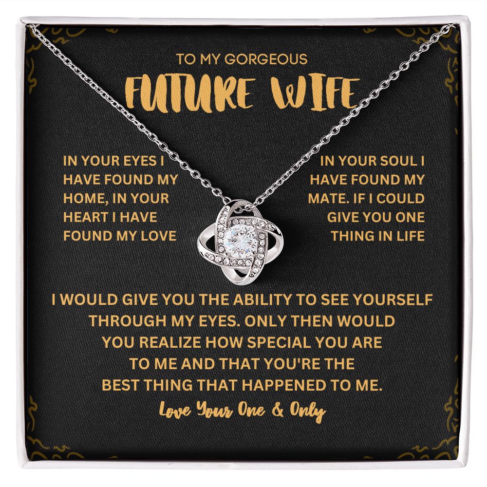 To My Beautiful Future Wife Necklace - A Heartfelt Gift That Will Make Her Heart Melt | Unique Message Card Included