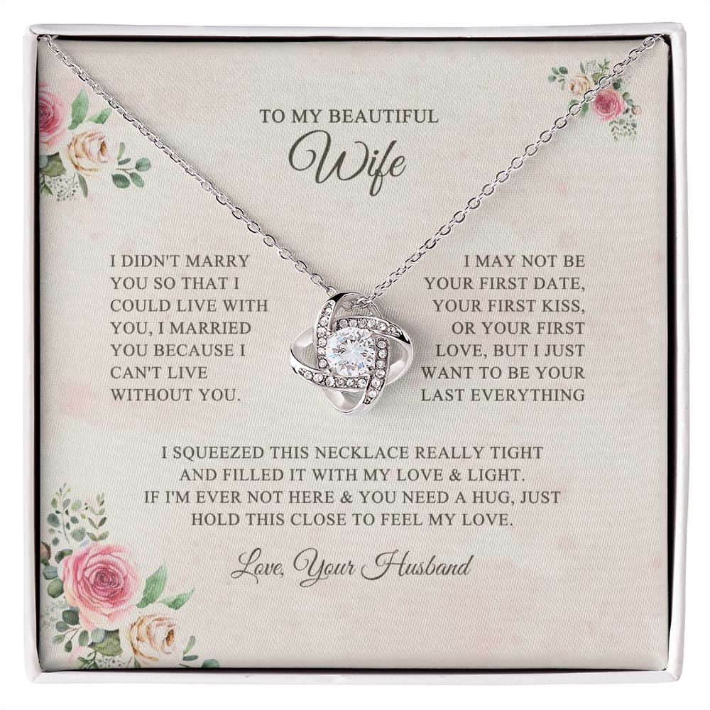To My Wife Necklace, Romantic Wife Jewelry, Necklace for Wife, Anniversary Gift, Wife Birthday Gift, Mothers Day Gift for Wife from Husband 04127