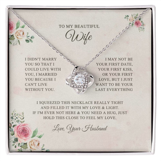 To My Wife Necklace, Romantic Wife Jewelry, Necklace for Wife, Anniversary Gift, Wife Birthday Gift, Mothers Day Gift for Wife from Husband 04127