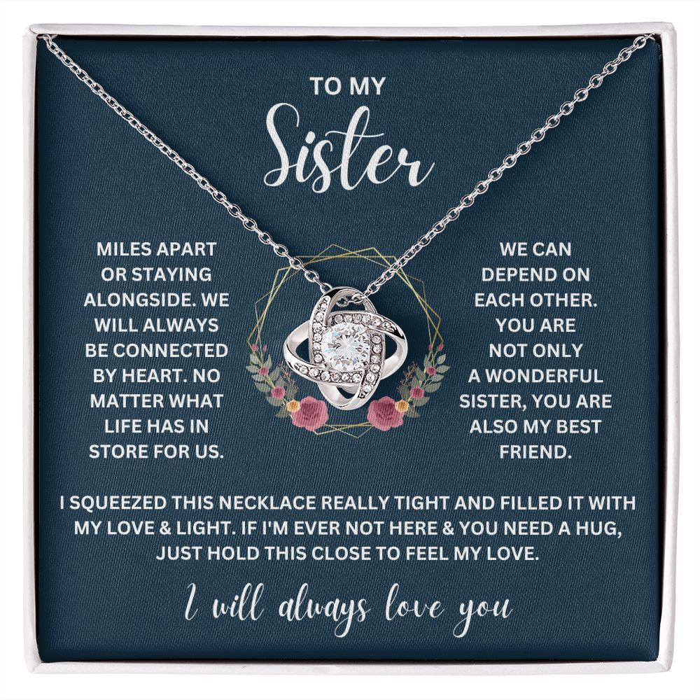 Sisters Necklace with Personalized Message Card - Meaningful Gift for Sisters from Sister