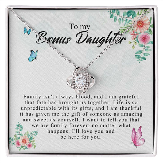 Love Knot Bonus Daughter, Step Daughter Gift, Bonus Daughter Necklace, Stepdaughter JWSN110755 B0BLP92X3Q B0BNYD1CVB