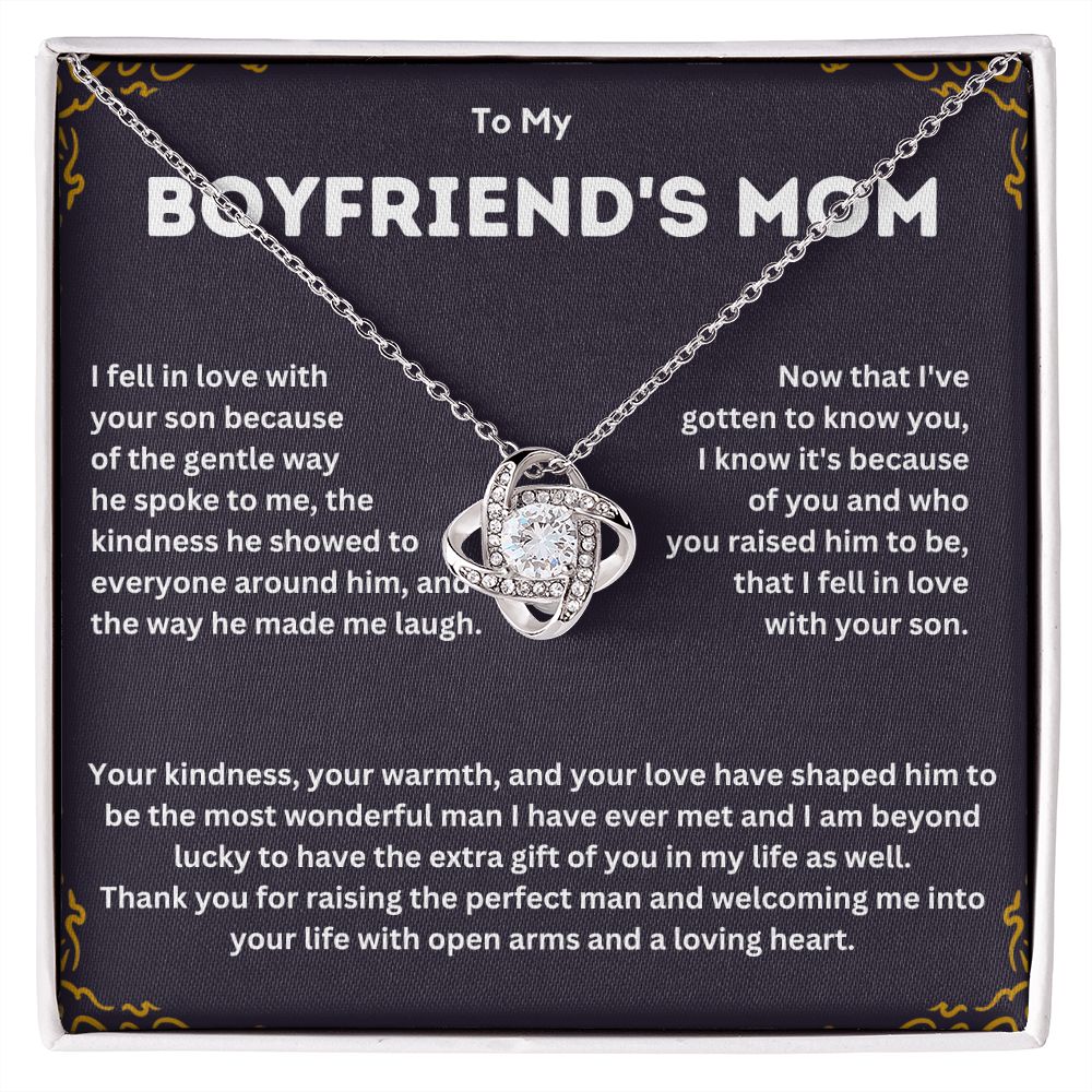 Eternal Love Boyfriend's Mom Necklace - A Gift of Endless Love and Appreciation  - A Thoughtful Gift of Gratitude and Love