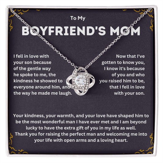 Eternal Love Boyfriend's Mom Necklace - A Gift of Endless Love and Appreciation  - A Thoughtful Gift of Gratitude and Love