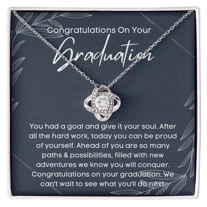 Personalized Graduation Necklace for Her - Custom Engraved Pendant to Celebrate Her Accomplishments