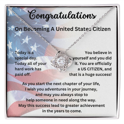 Show Off Your American Pride with Our Unique Citizenship Gifts Necklace - Perfect for Women and New US Citizens