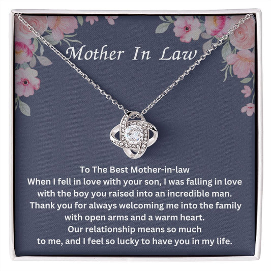 Charming Daughter-in-Law Necklace with Message Card: Thoughtful Christmas Gift for Mother-in-Law