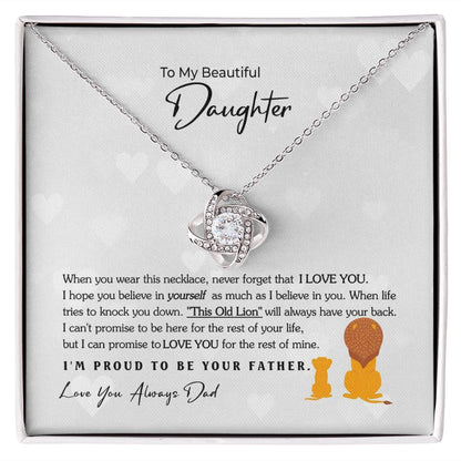 To My Beautiful Daughter Necklace, Daughter Gift from Dad, Father Daughter Gift, Christmas Gift, Unique Daughter Birthday Graduation Gift SNJW110703