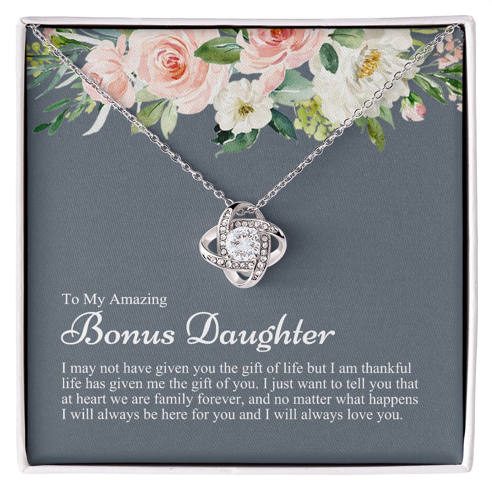 To My Bonus Daughter Necklace, Bonus Daughter Gift, Step Daughter Gift from Stepmom, Step Daughter Gift from Step Dad, Stepdaughter Pendant Necklaces Styles Necklace