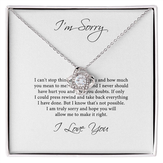 I'm Sorry Gift, Love Knot Necklace, Forgiveness Gift, Girlfriend Wife Apology Gift JWSN110643 B0BLLZ3Z6V