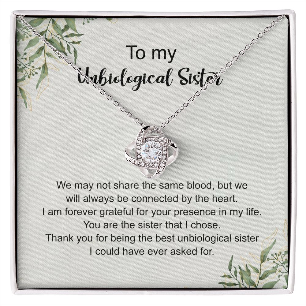 The Love Knot Necklace To My Unbiological Sister, Sister Gift Y9-2ZHM-H93L