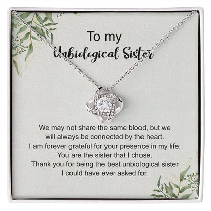 The Love Knot Necklace To My Unbiological Sister, Sister Gift Y9-2ZHM-H93L