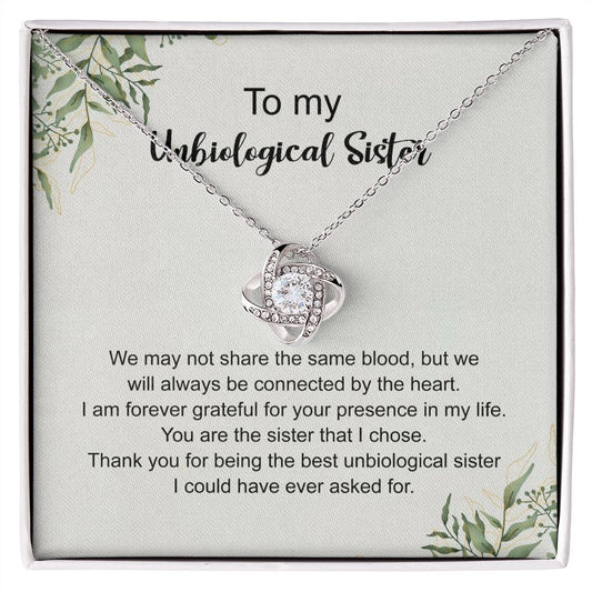 The Love Knot Necklace To My Unbiological Sister, Sister Gift Y9-2ZHM-H93L