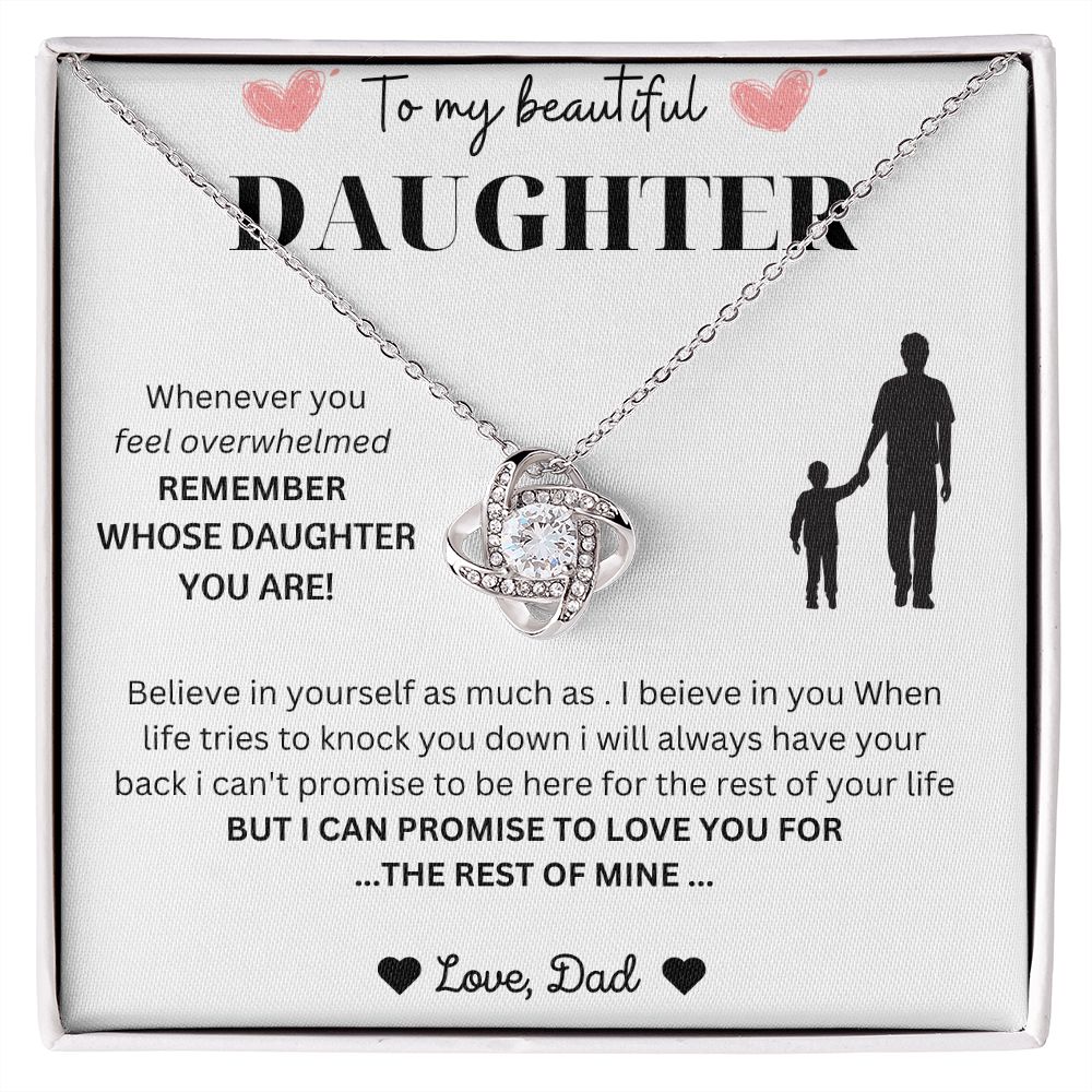 Father Daughter Necklace - "Unconditional Love" Necklace - A Token of Your Endless Love for Your Daughter