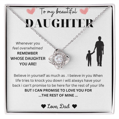 Father Daughter Necklace - "Unconditional Love" Necklace - A Token of Your Endless Love for Your Daughter