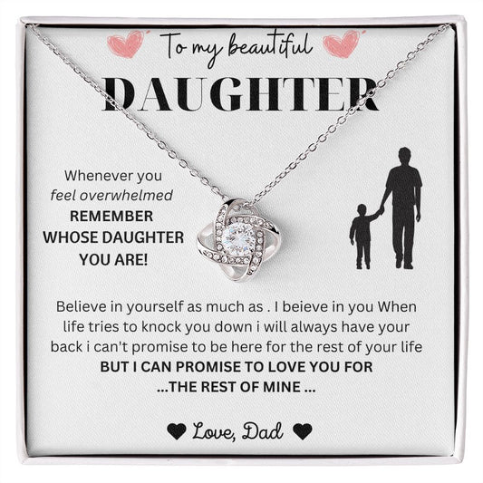 Father Daughter Necklace - "Unconditional Love" Necklace - A Token of Your Endless Love for Your Daughter
