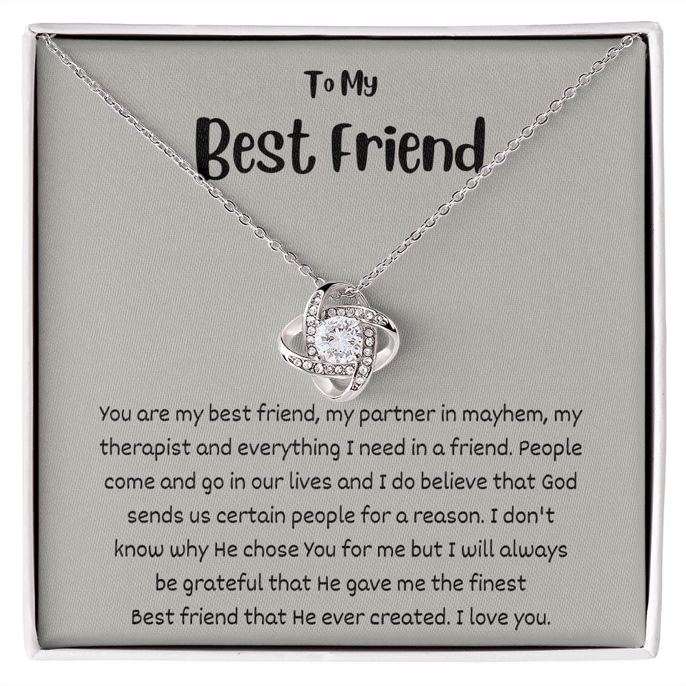 The Love Knot Necklace To My Best Friend, Christmas Gift Idea, Suitable For Sister-In-Law, Friends Gift Necklace For Birthday SNJW23-210301