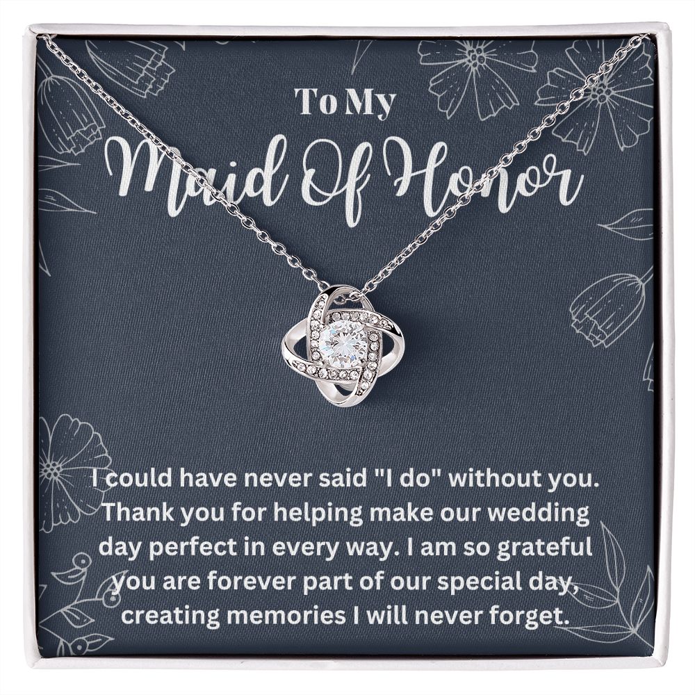 Maid of Honor Necklace - A Token of Appreciation - A Thoughtful Gift for the Bride's Right-Hand Woman-