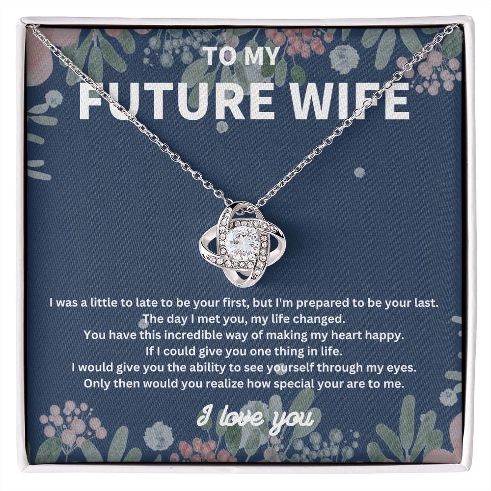 "Unique Future Wife Necklace - Thoughtful Fiancé Gift for Her | To My Beautiful Future Wife Message Card Included"