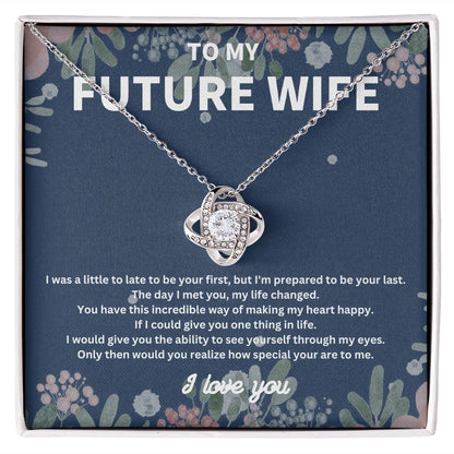 "Unique Future Wife Necklace - Thoughtful Fiancé Gift for Her | To My Beautiful Future Wife Message Card Included"
