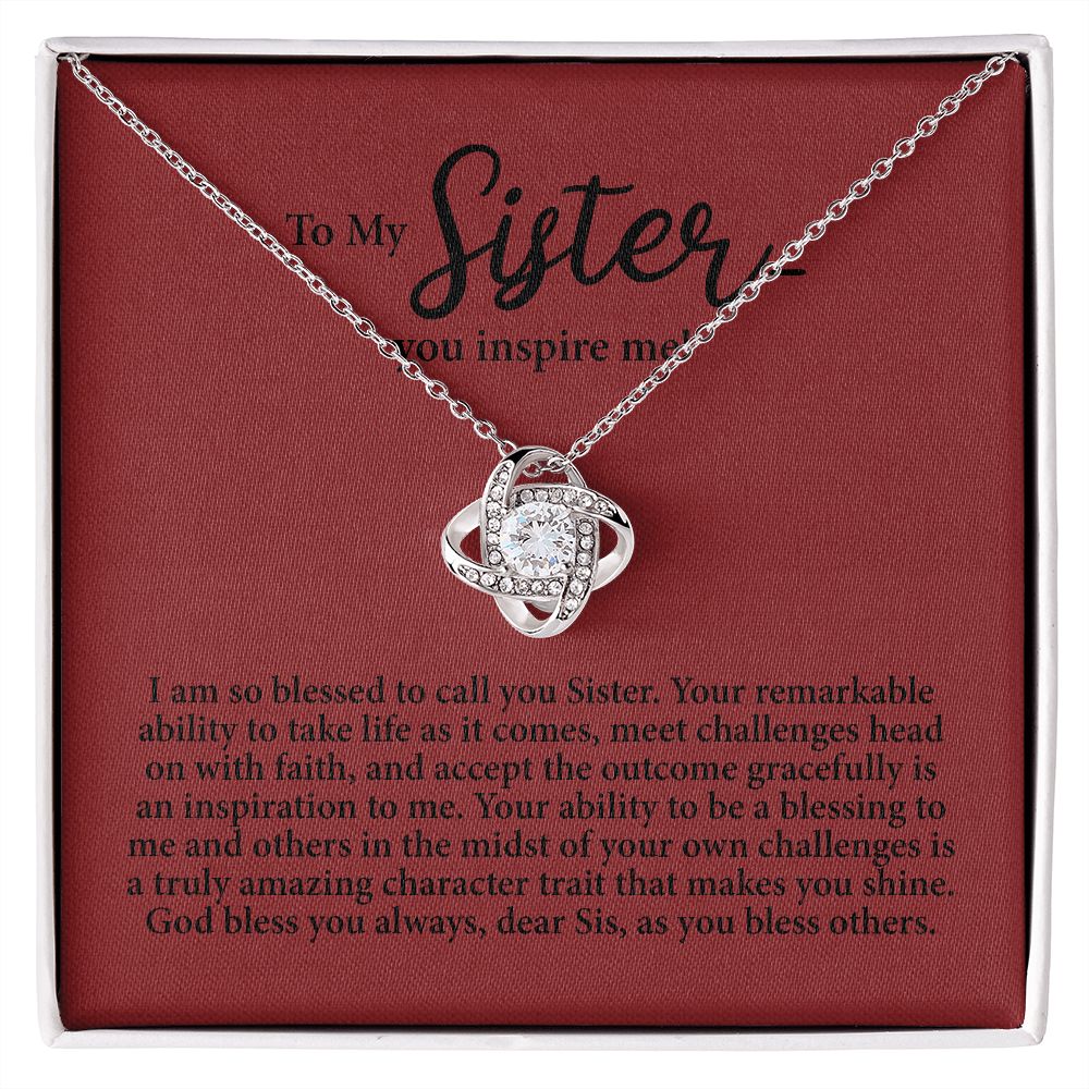 The Love Knot Necklace Sister Gift B09QFPVFDL