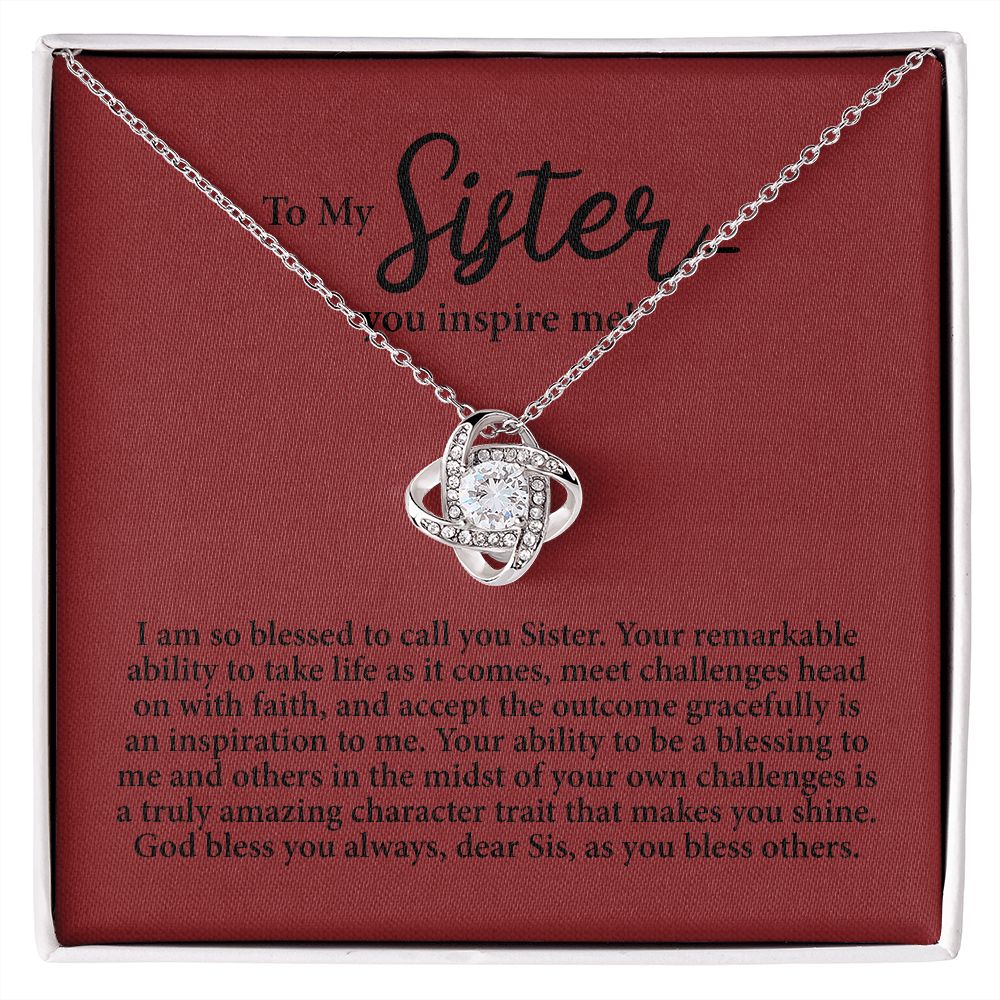 The Love Knot Necklace Sister Gift B09QFPVFDL