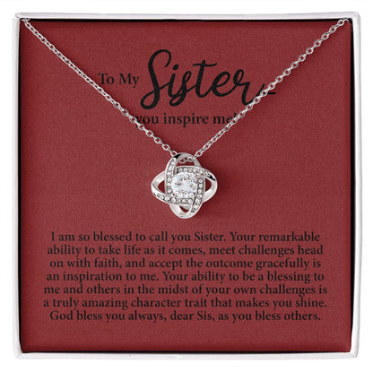 The Love Knot Necklace Sister Gift B09QFPVFDL