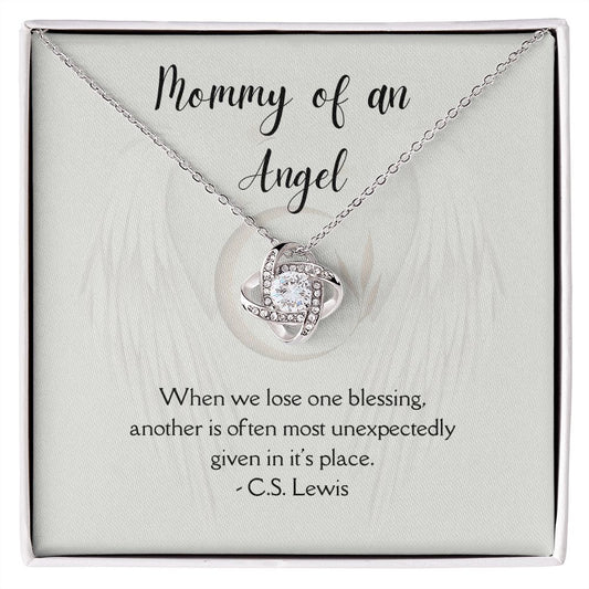 A Reminder of the Love That Remains:  Miscarriage Necklace for Mothers - A Beautiful and Healing Gift Idea, Child Loss, Miscarriage, Love Knot Necklace SNJW23-230206