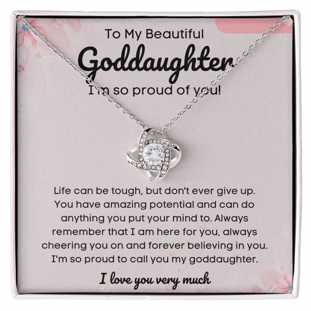 Heartfelt Goddaughter Gift from Godmother - Necklace with Message Card - Meaningful Infinity Necklace to Show Your Love