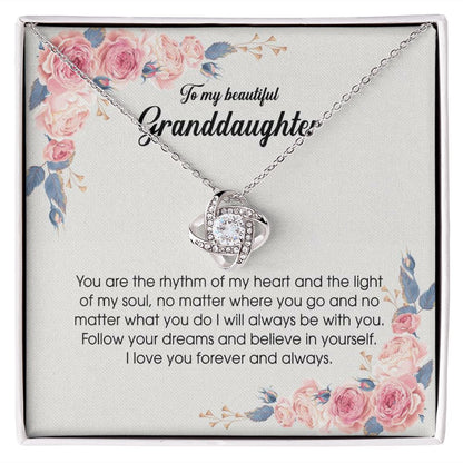 To My Beautiful Granddaughter, Love Knot Necklace, Granddaughter Gift 5A-VPQJ-ZWJ0