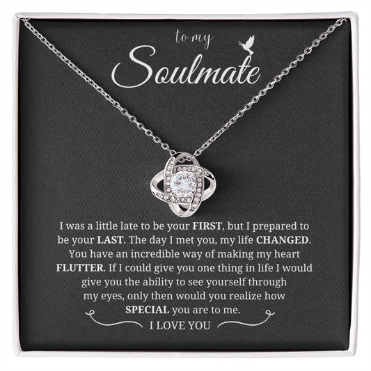 To My Soulmate Necklace for Women: A Beautiful Reminder of Your Love, Couples Gifts Necklace, Birthday Christmas Jewelry Romantic Gifts For My Wife SNJW23-270205