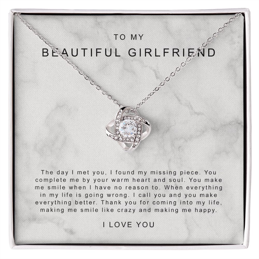 To My Beautiful Girlfriend Necklace, Gift From Boyfriend B0BQJMWKYJ